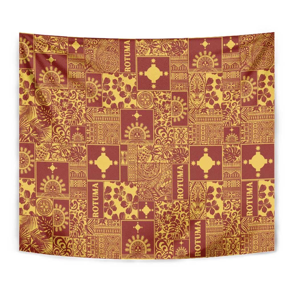 Rotuma Faiakse'ea 'e Kirisimasi Tapestry Pacific Patchwork Xmas Vibes - Polynesian Pride