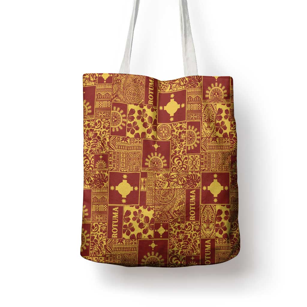 Rotuma Faiakse'ea 'e Kirisimasi Tote Bag Pacific Patchwork Xmas Vibes - Polynesian Pride