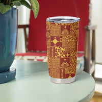 Rotuma Faiakse'ea 'e Kirisimasi Tumbler Cup Pacific Patchwork Xmas Vibes - Polynesian Pride