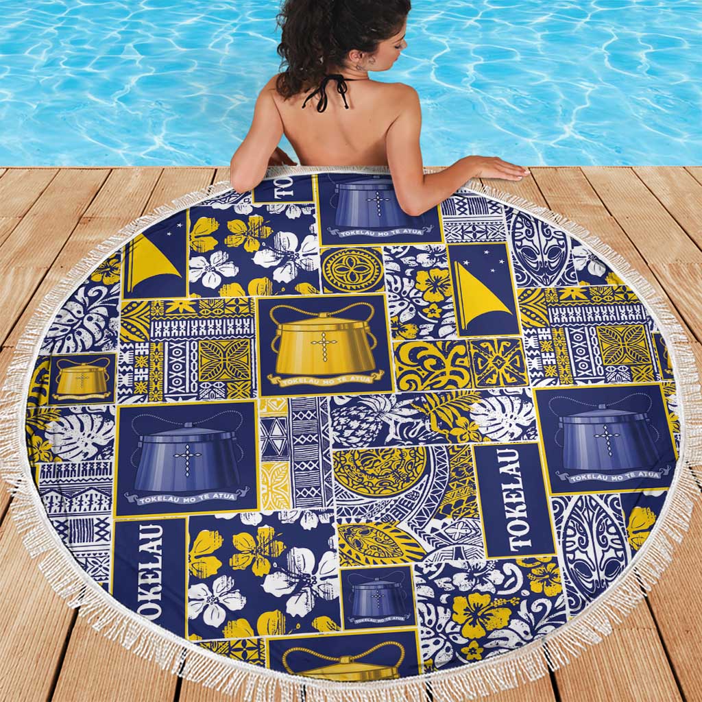 Tokelau Manuia te Kilihimahi Beach Blanket Pacific Patchwork Xmas Vibes LT9 - Polynesian Pride