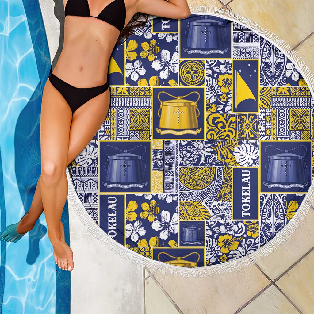 Tokelau Manuia te Kilihimahi Beach Blanket Pacific Patchwork Xmas Vibes LT9 - Polynesian Pride