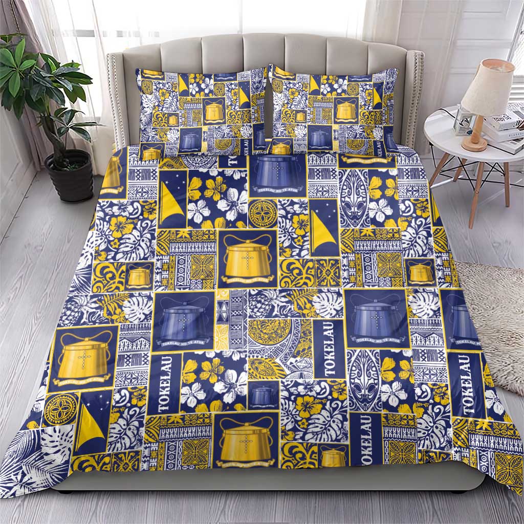 Tokelau Manuia te Kilihimahi Bedding Set Pacific Patchwork Xmas Vibes - Polynesian Pride