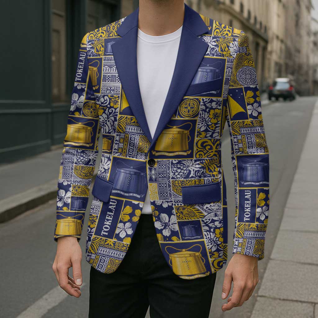Tokelau Manuia te Kilihimahi Blazer Pacific Patchwork Xmas Vibes LT9 - Polynesian Pride