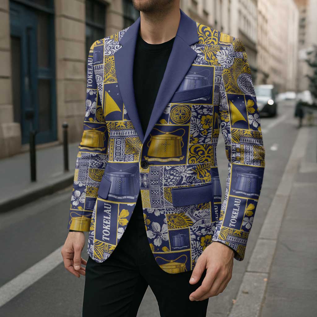 Tokelau Manuia te Kilihimahi Blazer Pacific Patchwork Xmas Vibes LT9 - Polynesian Pride