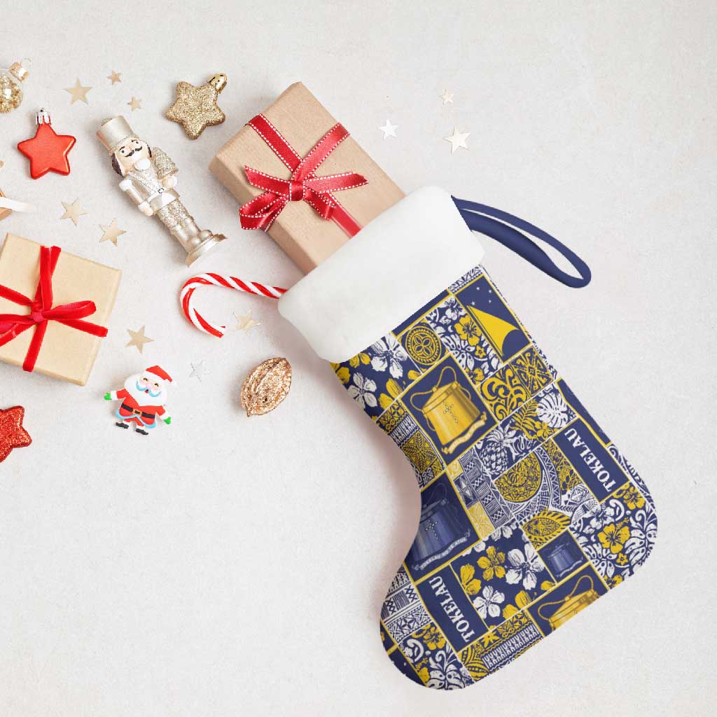 Tokelau Manuia te Kilihimahi Christmas Stocking Pacific Patchwork Xmas Vibes - Polynesian Pride