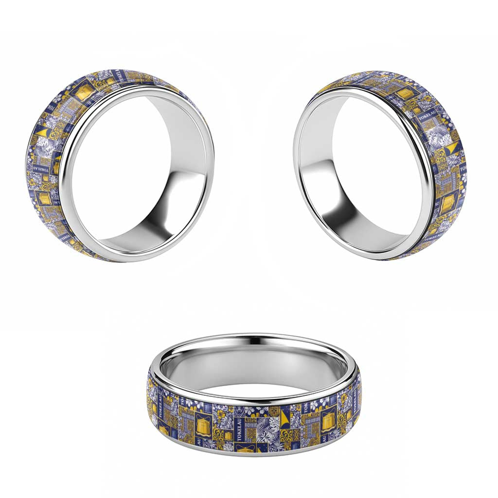 Tokelau Manuia te Kilihimahi Classic Ring Pacific Patchwork Xmas Vibes - Polynesian Pride