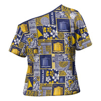 Tokelau Manuia te Kilihimahi Cross Shoulder Shirt Pacific Patchwork Xmas Vibes - Polynesian Pride