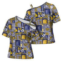 Tokelau Manuia te Kilihimahi Cross Shoulder Shirt Pacific Patchwork Xmas Vibes - Polynesian Pride