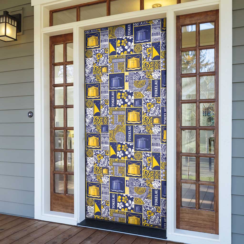 Tokelau Manuia te Kilihimahi Door Cover Pacific Patchwork Xmas Vibes LT9 - Polynesian Pride