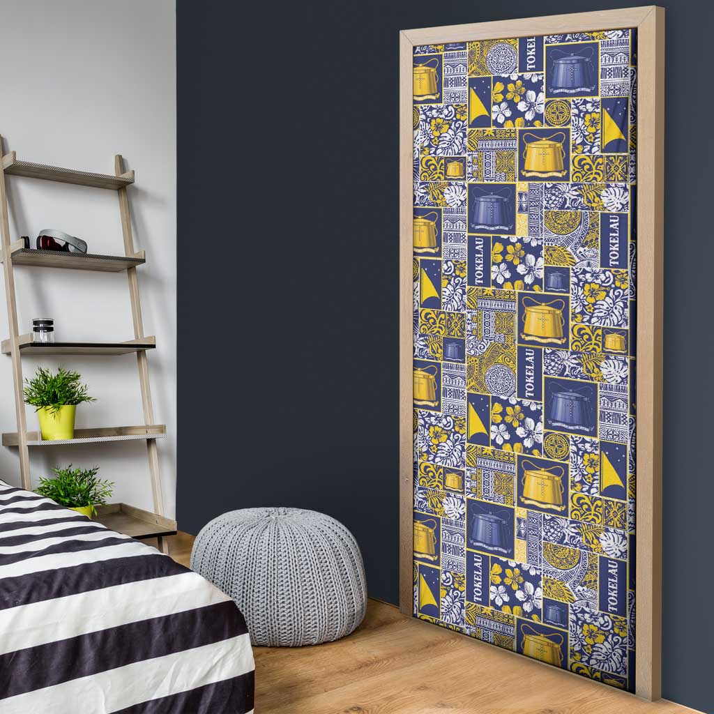 Tokelau Manuia te Kilihimahi Door Cover Pacific Patchwork Xmas Vibes LT9 - Polynesian Pride