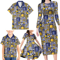Tokelau Manuia te Kilihimahi Family Matching Long Sleeve Bodycon Dress and Hawaiian Shirt Pacific Patchwork Xmas Vibes - Polynesian Pride