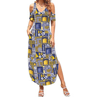 Tokelau Manuia te Kilihimahi Family Matching Summer Maxi Dress and Hawaiian Shirt Pacific Patchwork Xmas Vibes - Polynesian Pride