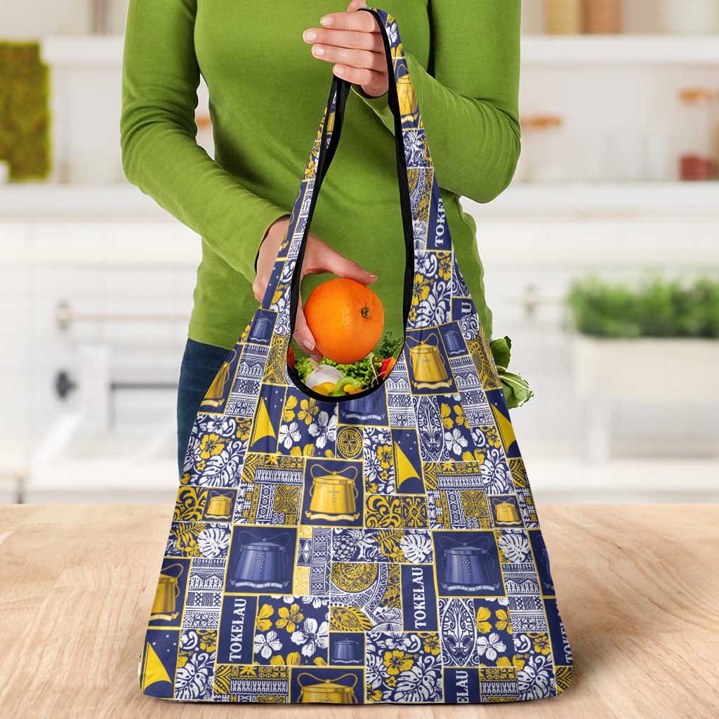 Tokelau Manuia te Kilihimahi Grocery Bag Pacific Patchwork Xmas Vibes LT9 - Polynesian Pride