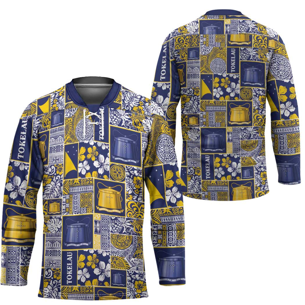 Tokelau Manuia te Kilihimahi Hockey Jersey Pacific Patchwork Xmas Vibes LT9 - Polynesian Pride