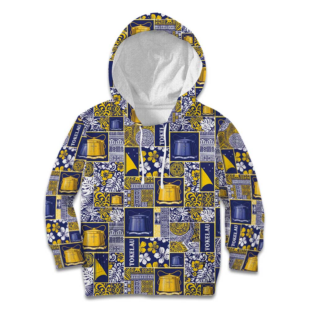 Tokelau Manuia te Kilihimahi Kid Hoodie Pacific Patchwork Xmas Vibes - Polynesian Pride