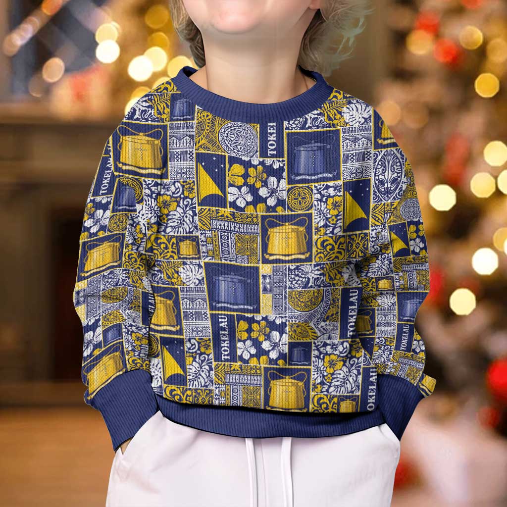 Tokelau Manuia te Kilihimahi Kid Ugly Christmas Sweater Pacific Patchwork Xmas Vibes - Polynesian Pride
