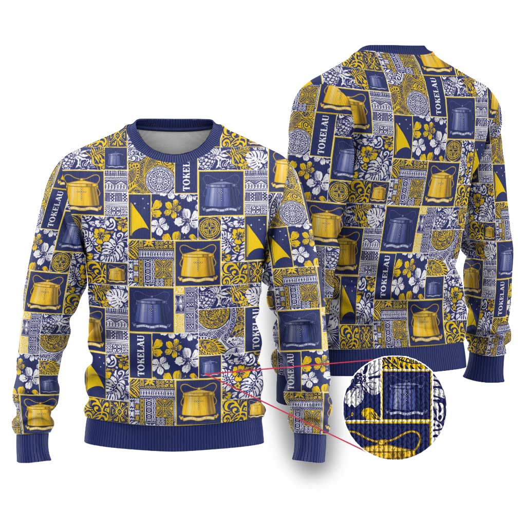 Tokelau Manuia te Kilihimahi Ugly Christmas Sweater Pacific Patchwork Xmas Vibes - Polynesian Pride