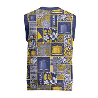 Tokelau Manuia te Kilihimahi Christmas Knitted V-Neck Vest Pacific Patchwork Xmas Vibes - Polynesian Pride
