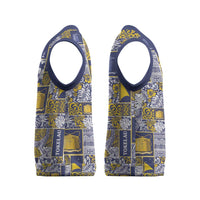 Tokelau Manuia te Kilihimahi Christmas Knitted V-Neck Vest Pacific Patchwork Xmas Vibes - Polynesian Pride