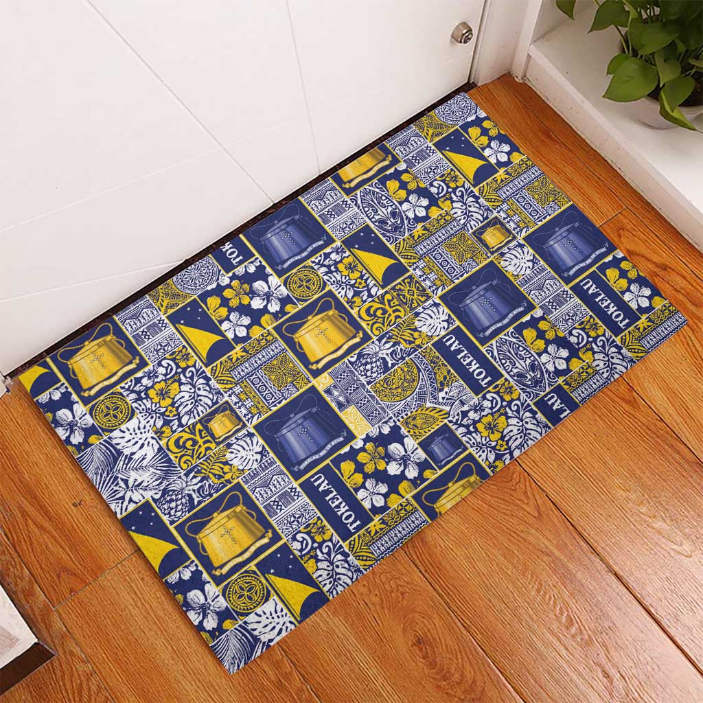 Tokelau Manuia te Kilihimahi Rubber Doormat Pacific Patchwork Xmas Vibes LT9 - Polynesian Pride