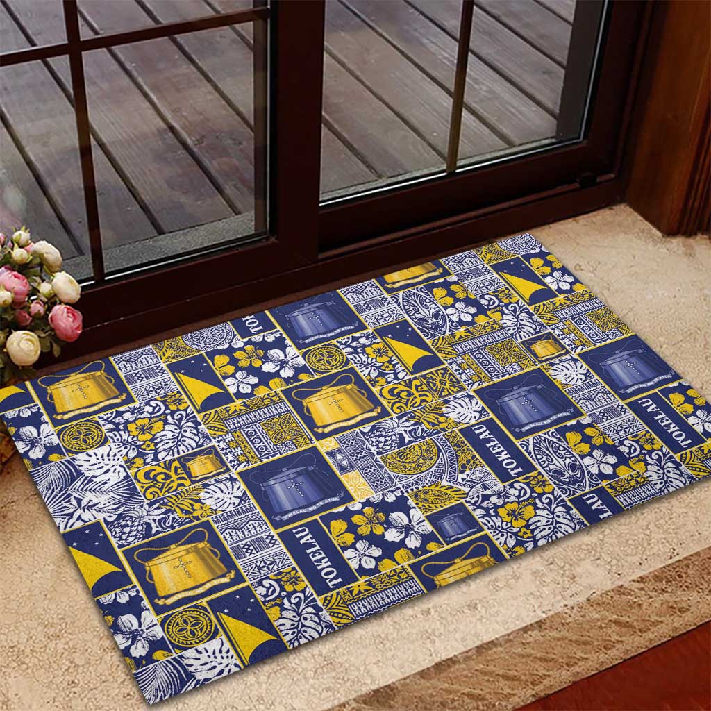 Tokelau Manuia te Kilihimahi Rubber Doormat Pacific Patchwork Xmas Vibes LT9 - Polynesian Pride