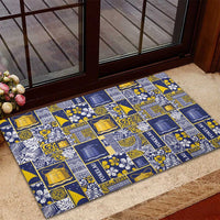 Tokelau Manuia te Kilihimahi Rubber Doormat Pacific Patchwork Xmas Vibes LT9 - Polynesian Pride