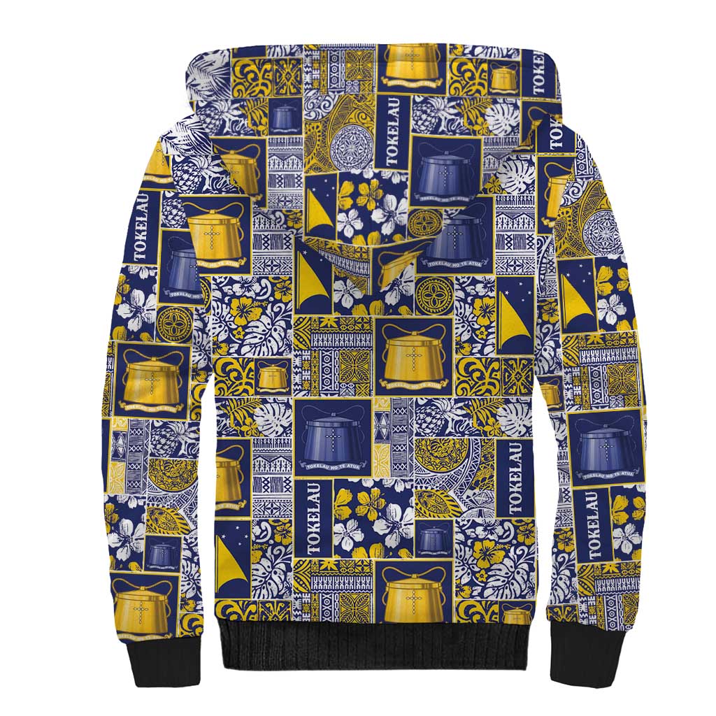 Tokelau Manuia te Kilihimahi Sherpa Hoodie Pacific Patchwork Xmas Vibes LT9 - Polynesian Pride