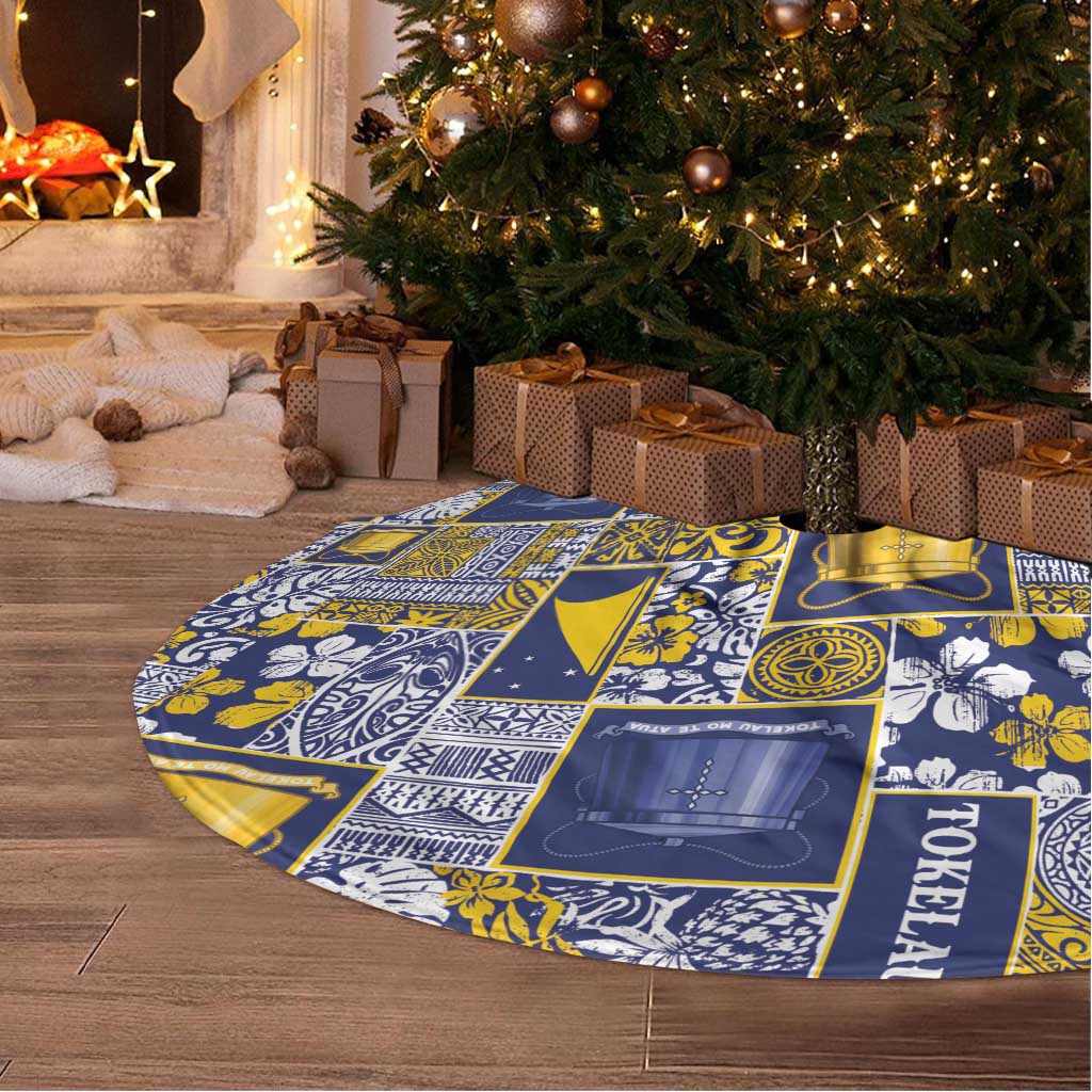 Tokelau Manuia te Kilihimahi Tree Skirt Pacific Patchwork Xmas Vibes - Polynesian Pride