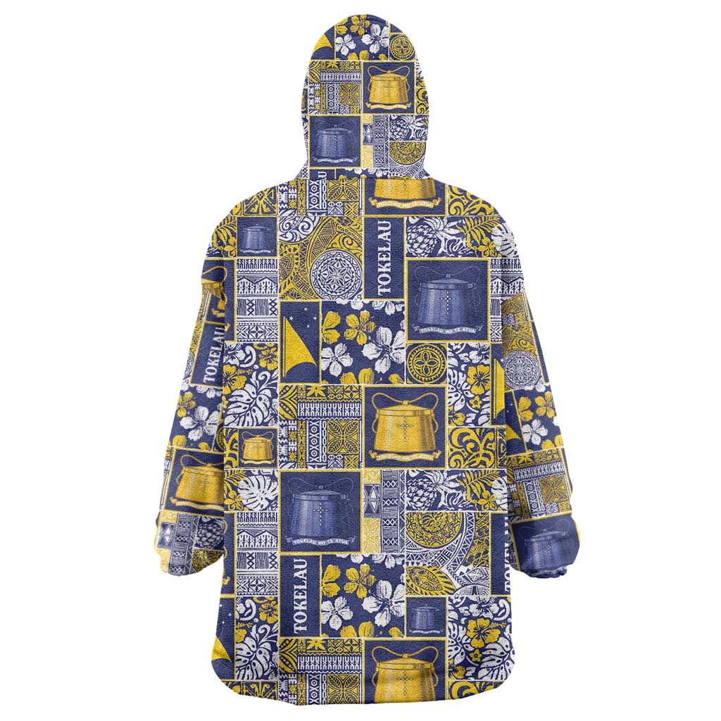 Tokelau Manuia te Kilihimahi Wearable Blanket Hoodie Pacific Patchwork Xmas Vibes LT9 - Polynesian Pride