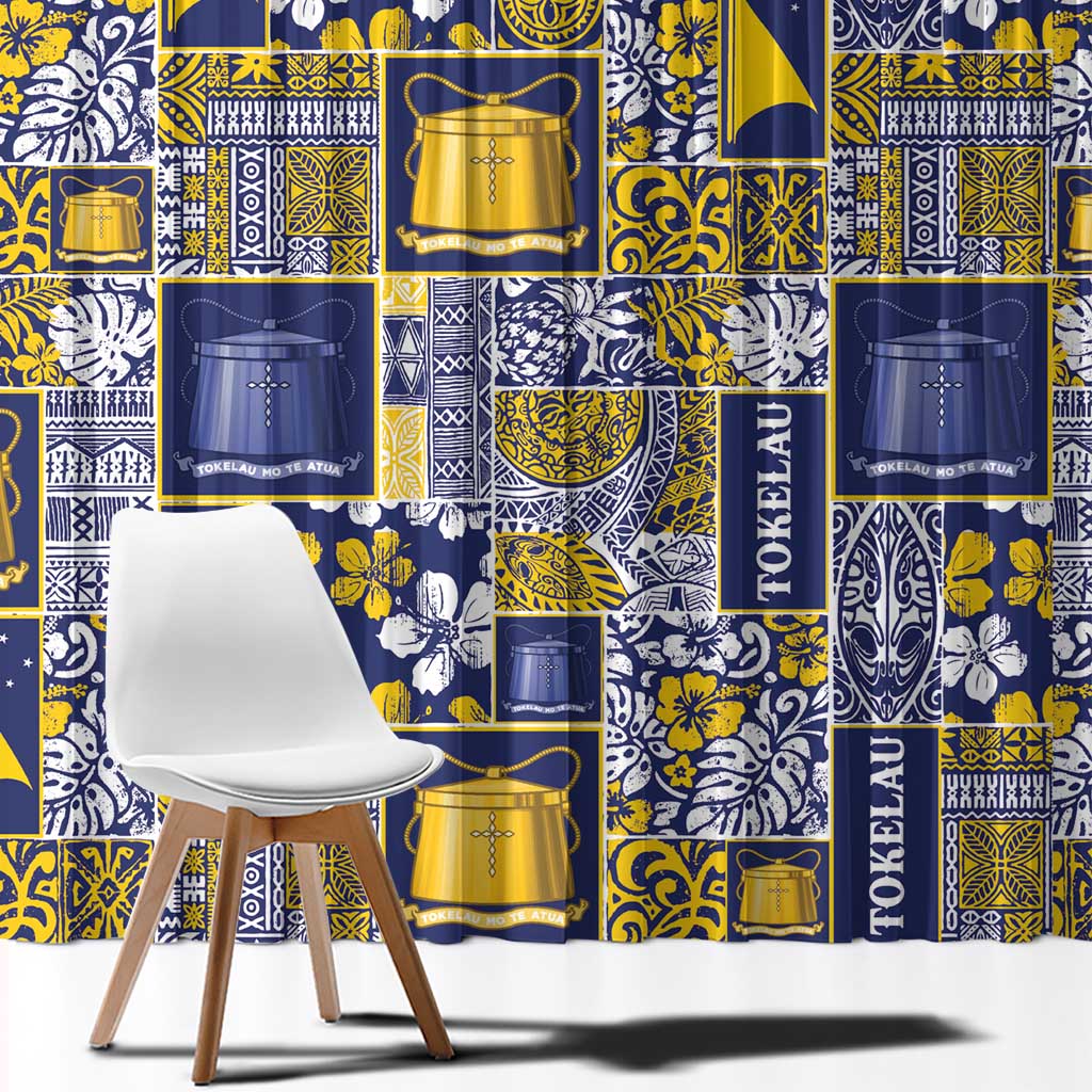Tokelau Manuia te Kilihimahi Window Curtain Pacific Patchwork Xmas Vibes LT9 - Polynesian Pride