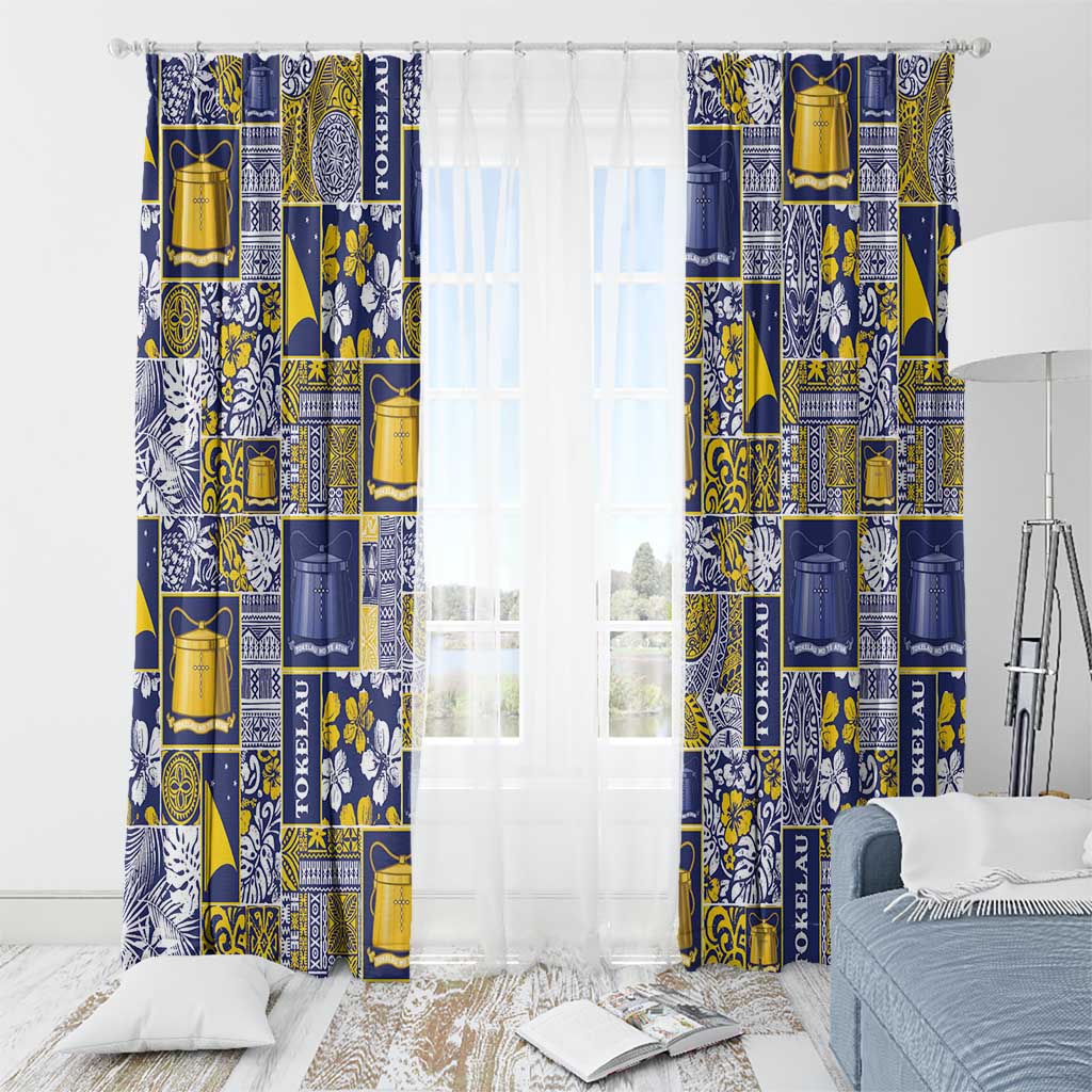 Tokelau Manuia te Kilihimahi Window Curtain Pacific Patchwork Xmas Vibes LT9 - Polynesian Pride