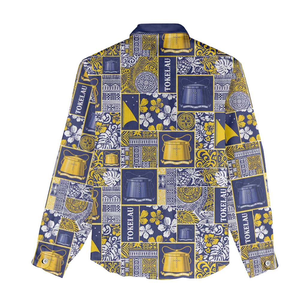 Tokelau Manuia te Kilihimahi Women Casual Shirt Pacific Patchwork Xmas Vibes - Polynesian Pride