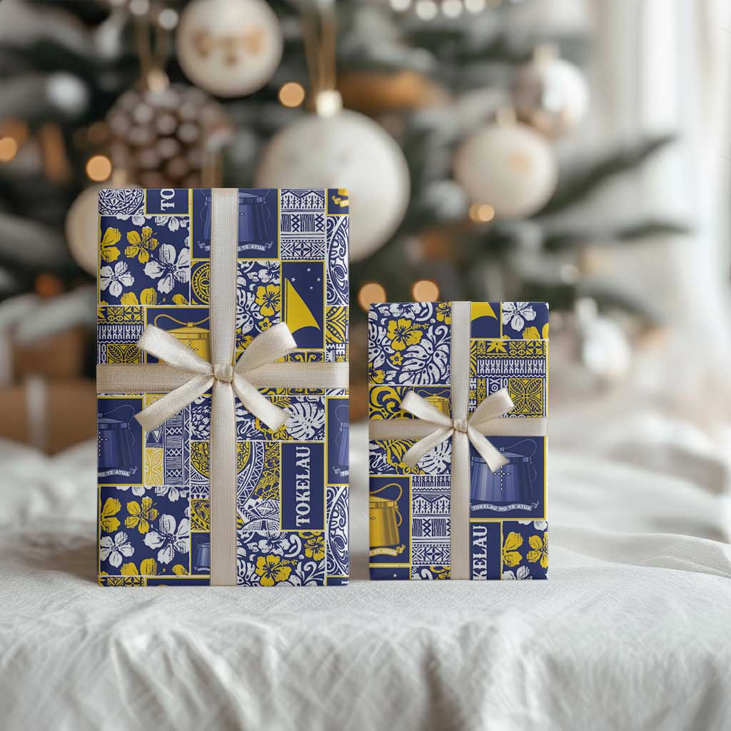 Tokelau Manuia te Kilihimahi Wrapping Paper Pacific Patchwork Xmas Vibes - Polynesian Pride