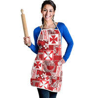 Wallis Et Futuna Kilisimasi Fiefia Apron Pacific Patchwork Xmas Vibes LT9 - Polynesian Pride