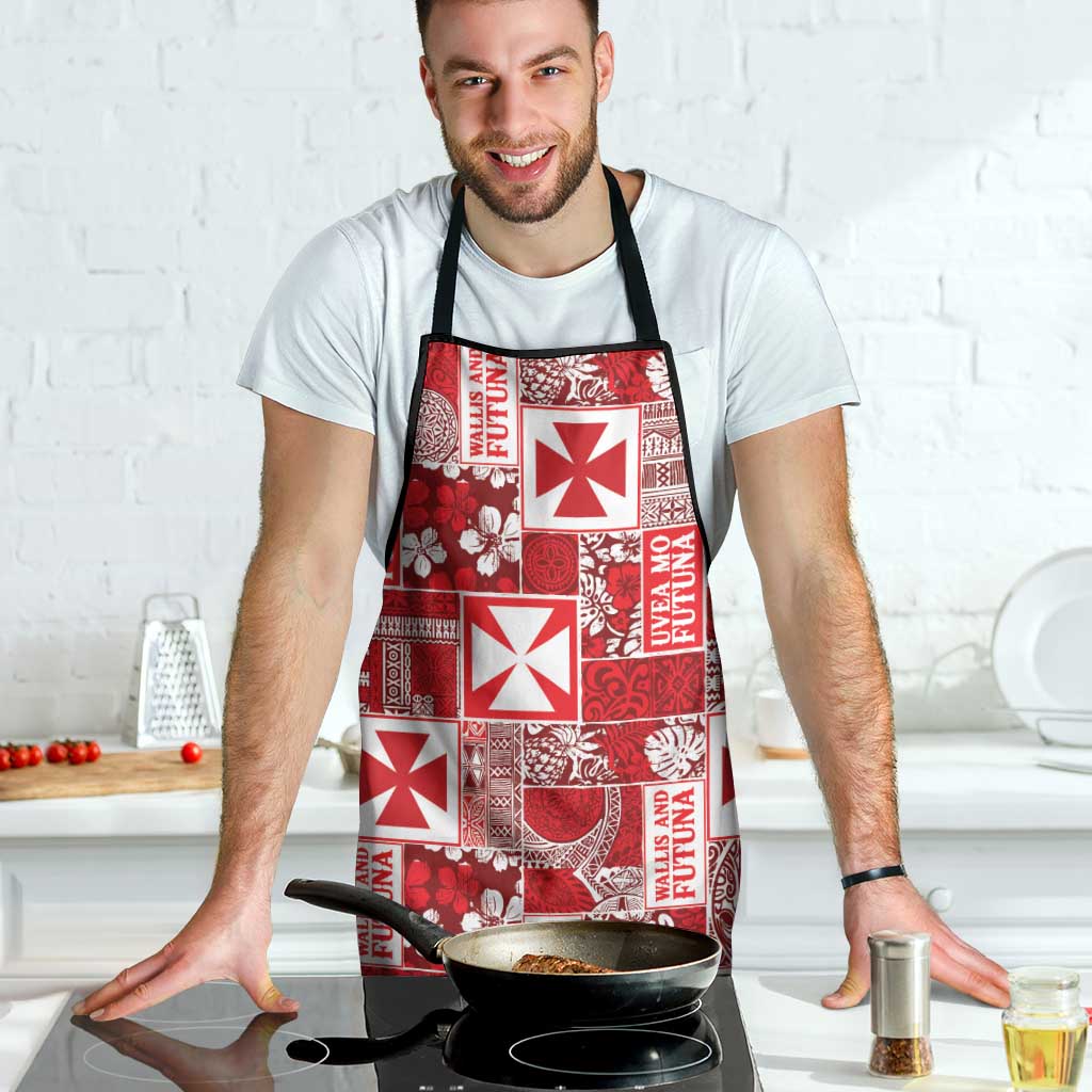 Wallis Et Futuna Kilisimasi Fiefia Apron Pacific Patchwork Xmas Vibes LT9 - Polynesian Pride