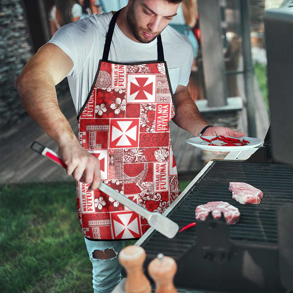Wallis Et Futuna Kilisimasi Fiefia Apron Pacific Patchwork Xmas Vibes LT9 - Polynesian Pride