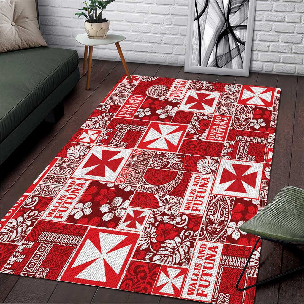 Wallis Et Futuna Kilisimasi Fiefia Area Rug Pacific Patchwork Xmas Vibes - Polynesian Pride