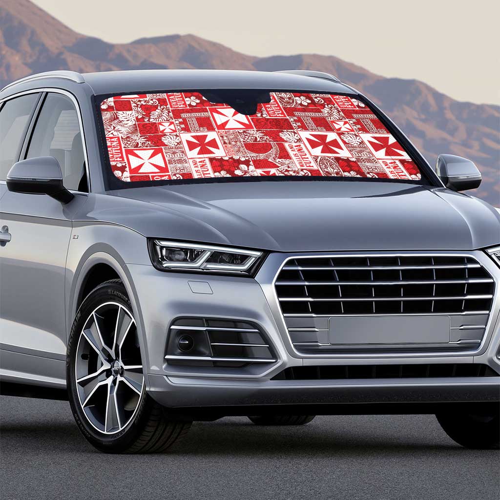 Wallis Et Futuna Kilisimasi Fiefia Auto Sun Shade Pacific Patchwork Xmas Vibes LT9 - Polynesian Pride
