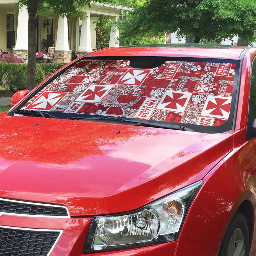 Wallis Et Futuna Kilisimasi Fiefia Auto Sun Shade Pacific Patchwork Xmas Vibes LT9 - Polynesian Pride