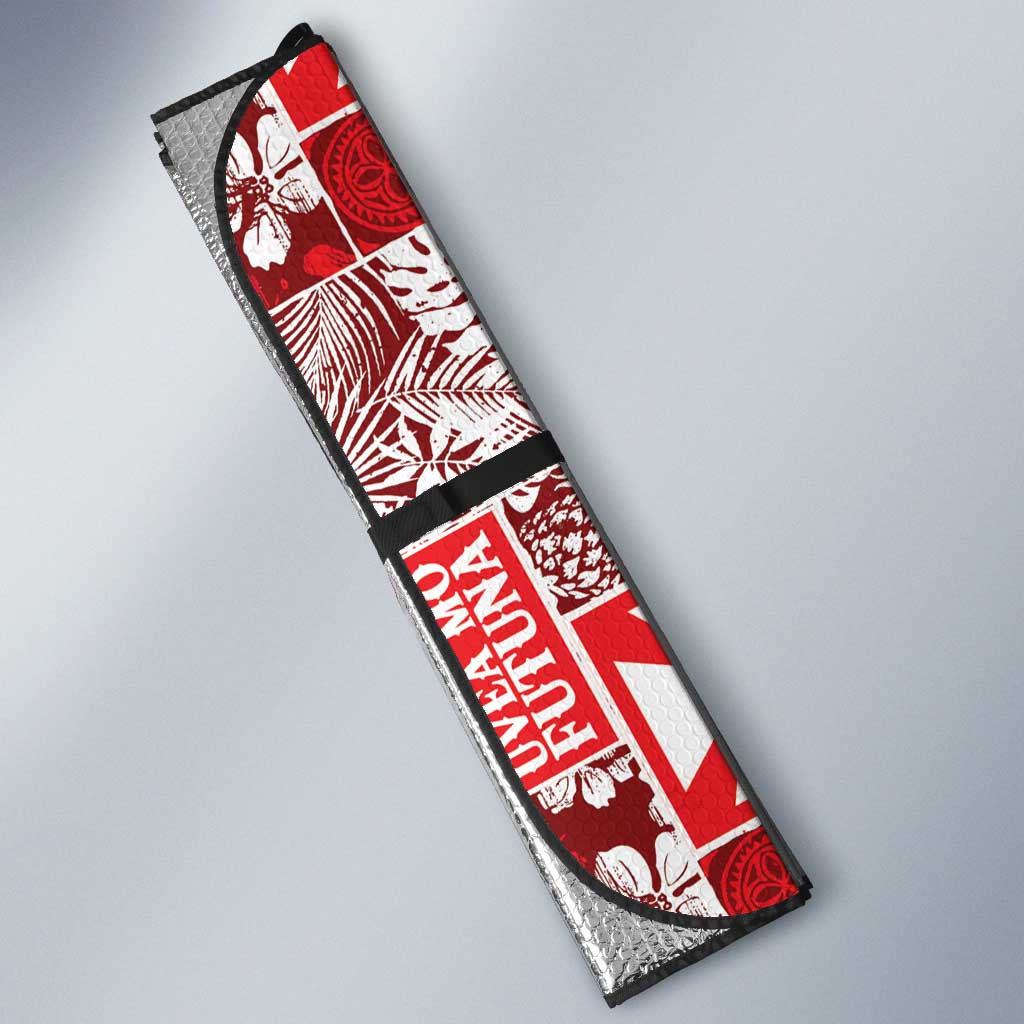 Wallis Et Futuna Kilisimasi Fiefia Auto Sun Shade Pacific Patchwork Xmas Vibes LT9 - Polynesian Pride