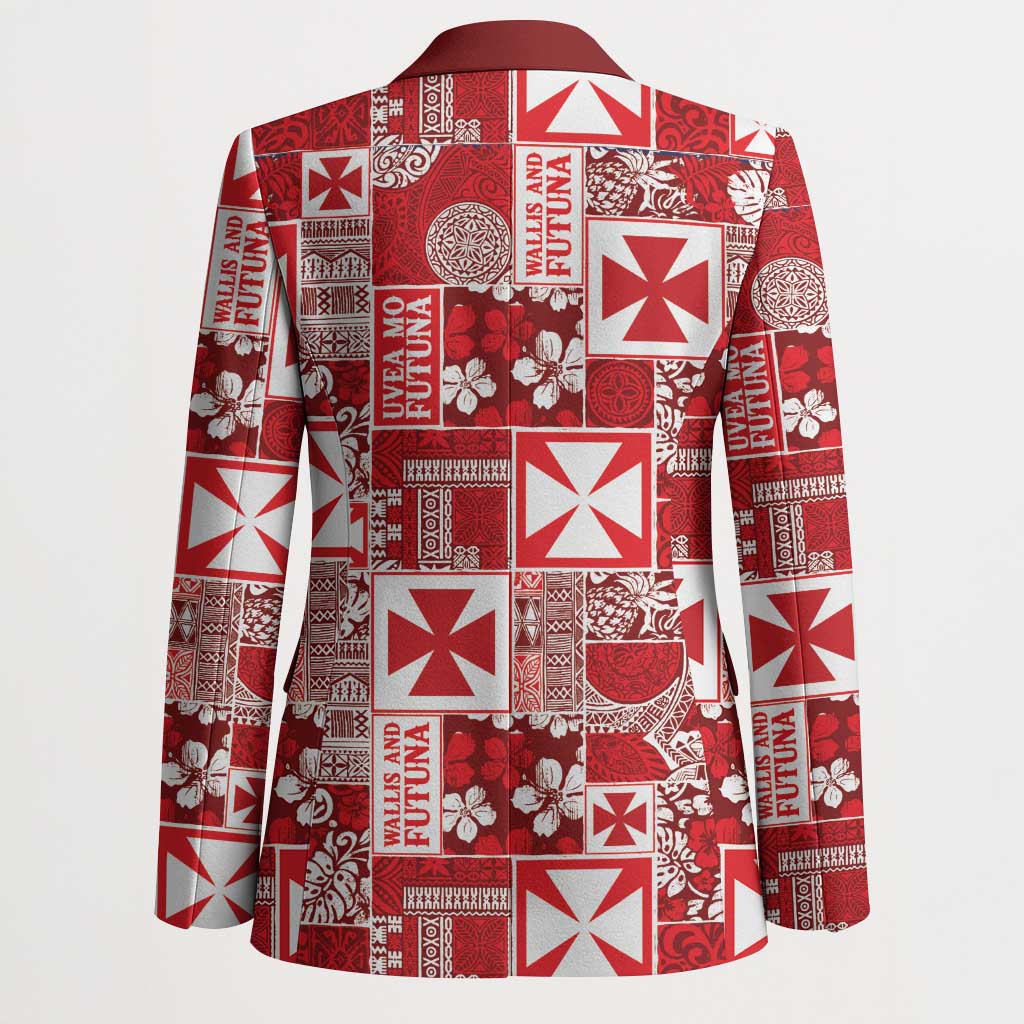 Wallis Et Futuna Kilisimasi Fiefia Blazer Pacific Patchwork Xmas Vibes LT9 - Polynesian Pride