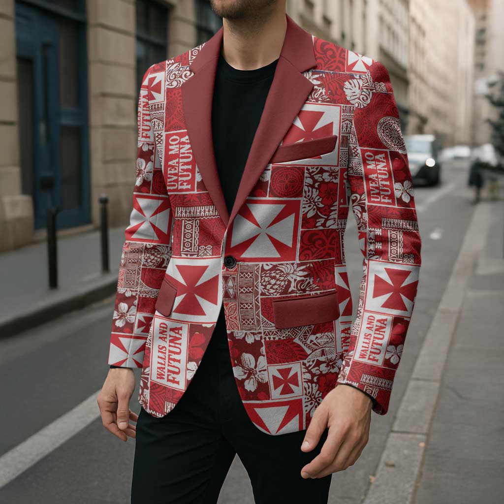 Wallis Et Futuna Kilisimasi Fiefia Blazer Pacific Patchwork Xmas Vibes LT9 - Polynesian Pride