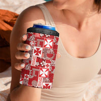Wallis Et Futuna Kilisimasi Fiefia 4 in 1 Can Cooler Tumbler Pacific Patchwork Xmas Vibes - Polynesian Pride