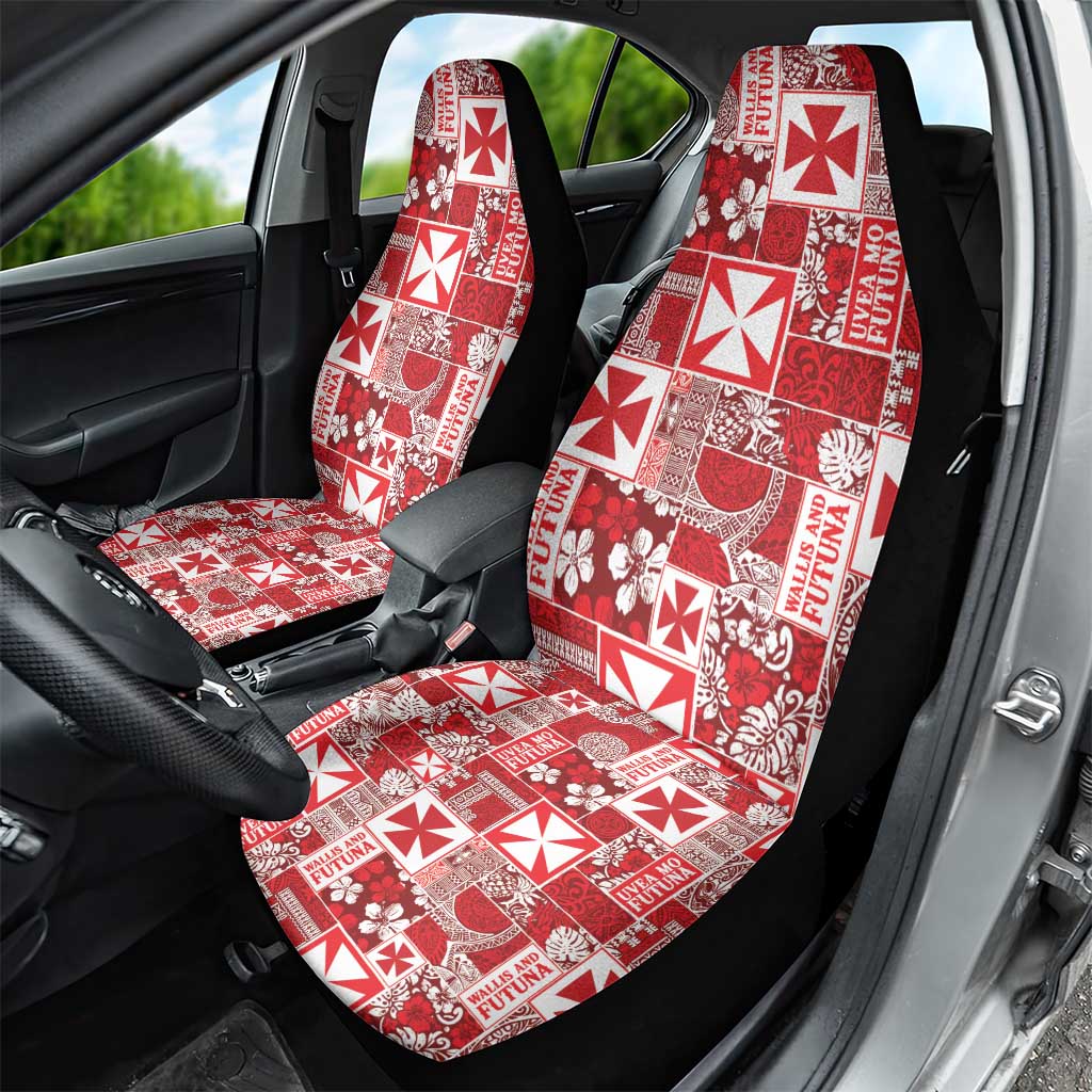 Wallis Et Futuna Kilisimasi Fiefia Car Seat Cover Pacific Patchwork Xmas Vibes - Polynesian Pride