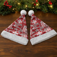 Wallis Et Futuna Kilisimasi Fiefia Christmas Santa Hat Pacific Patchwork Xmas Vibes - Polynesian Pride