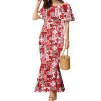 Wallis Et Futuna Kilisimasi Fiefia Family Matching Mermaid Dress and Hawaiian Shirt Pacific Patchwork Xmas Vibes - Polynesian Pride
