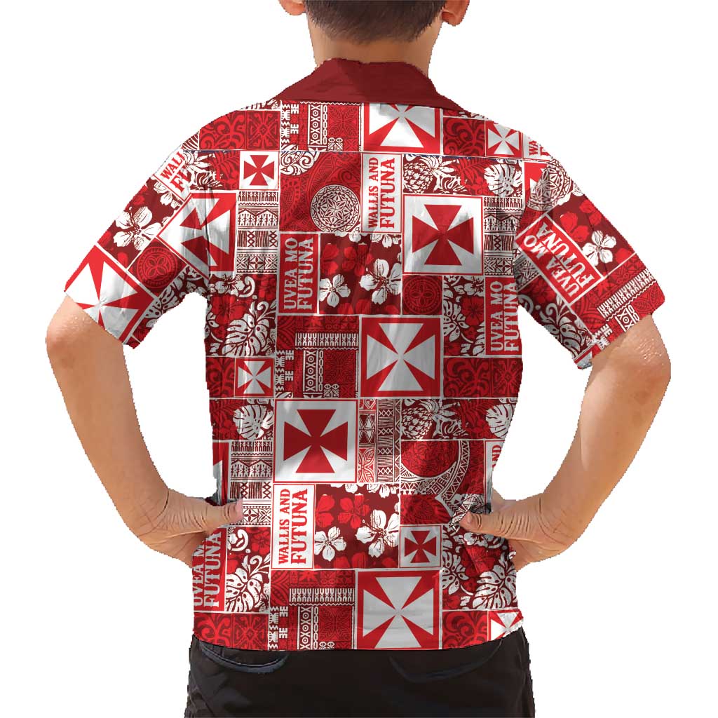 Wallis Et Futuna Kilisimasi Fiefia Family Matching Short Sleeve Bodycon Dress and Hawaiian Shirt Pacific Patchwork Xmas Vibes LT9 - Polynesian Pride