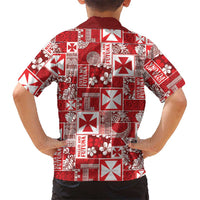 Wallis Et Futuna Kilisimasi Fiefia Family Matching Short Sleeve Bodycon Dress and Hawaiian Shirt Pacific Patchwork Xmas Vibes LT9 - Polynesian Pride