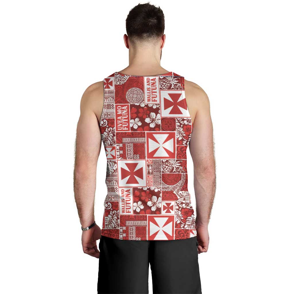 Wallis Et Futuna Kilisimasi Fiefia Men Tank Top Pacific Patchwork Xmas Vibes LT9 - Polynesian Pride