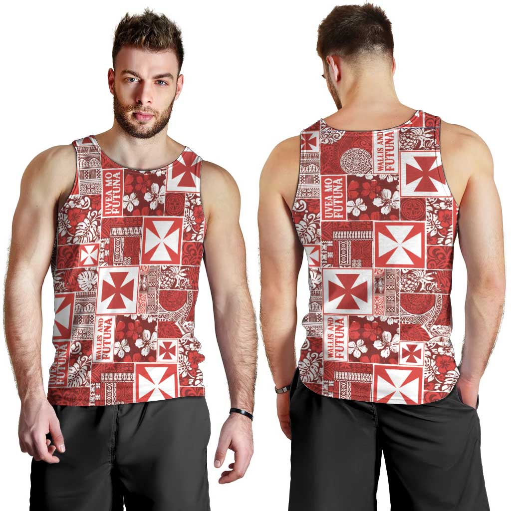 Wallis Et Futuna Kilisimasi Fiefia Men Tank Top Pacific Patchwork Xmas Vibes LT9 - Polynesian Pride